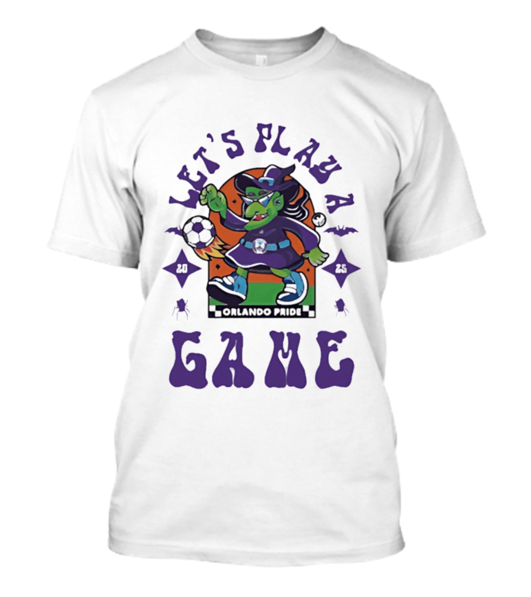 Orlando Pride Spooky Season 2025 Let's Play A Game Witch Soccer T-Shirt