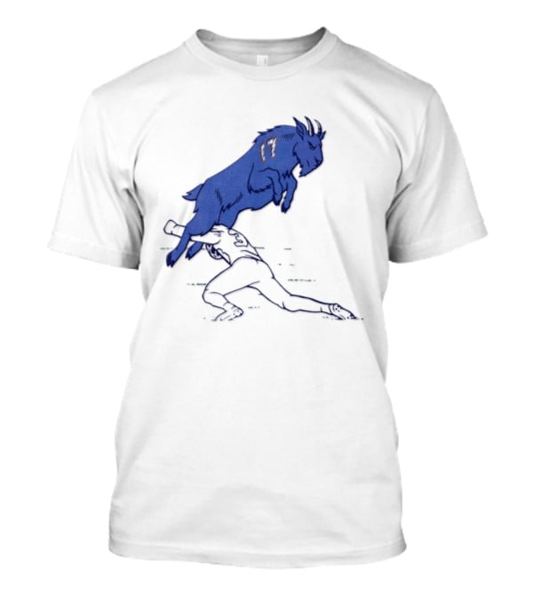 Buffalo Bills Josh Allen Goat 17 Jumping Over Defender Football Play T-Shirt