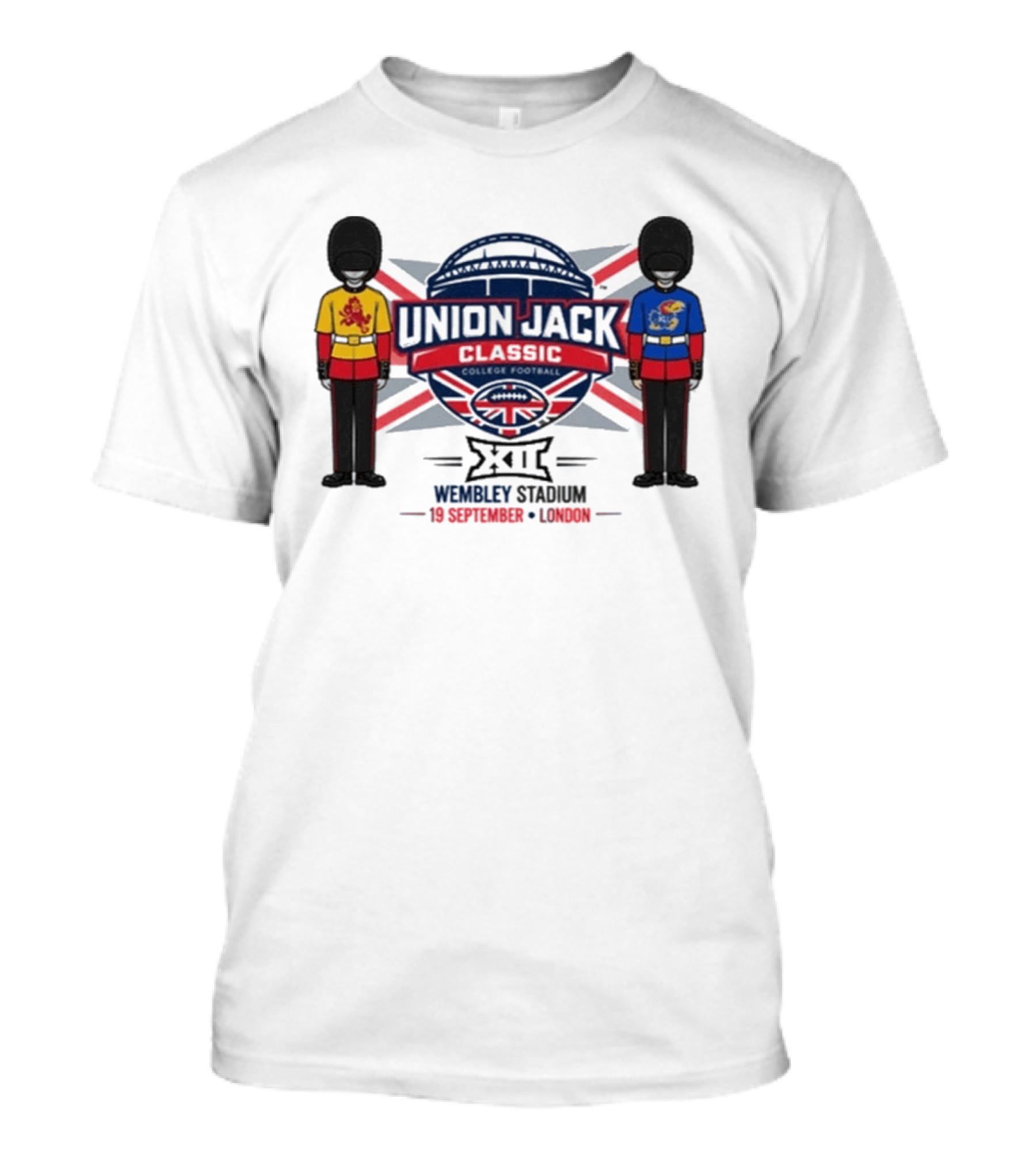 Kansas Jayhawks Vs Arizona State Union Jack Classic 2026 Wembley Stadium London 19 September T-Shirt