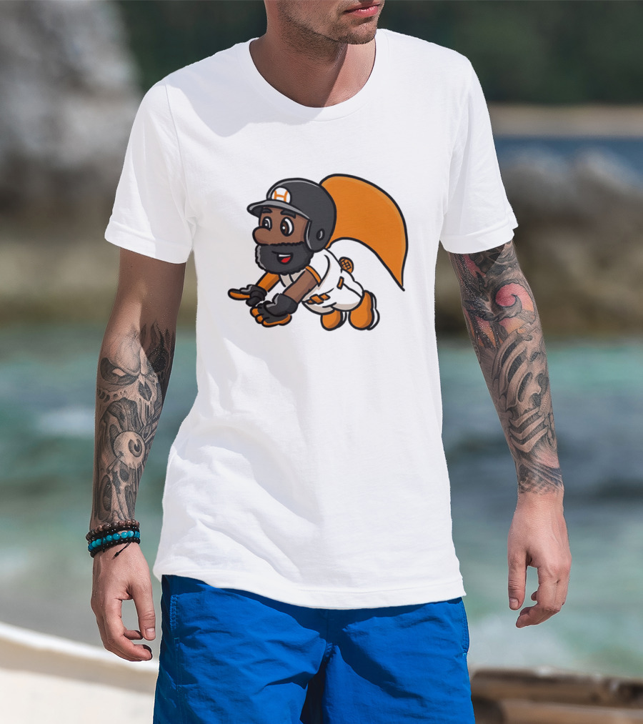 Super Baseball Bros Diving Catch Gamer Parody Superhero Player T-Shirt