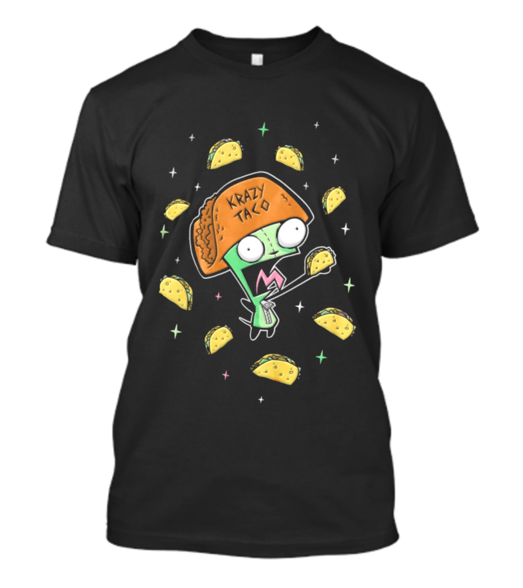 Gir Invader Zim Crazy Taco Enthusiast Cartoon T-Shirt