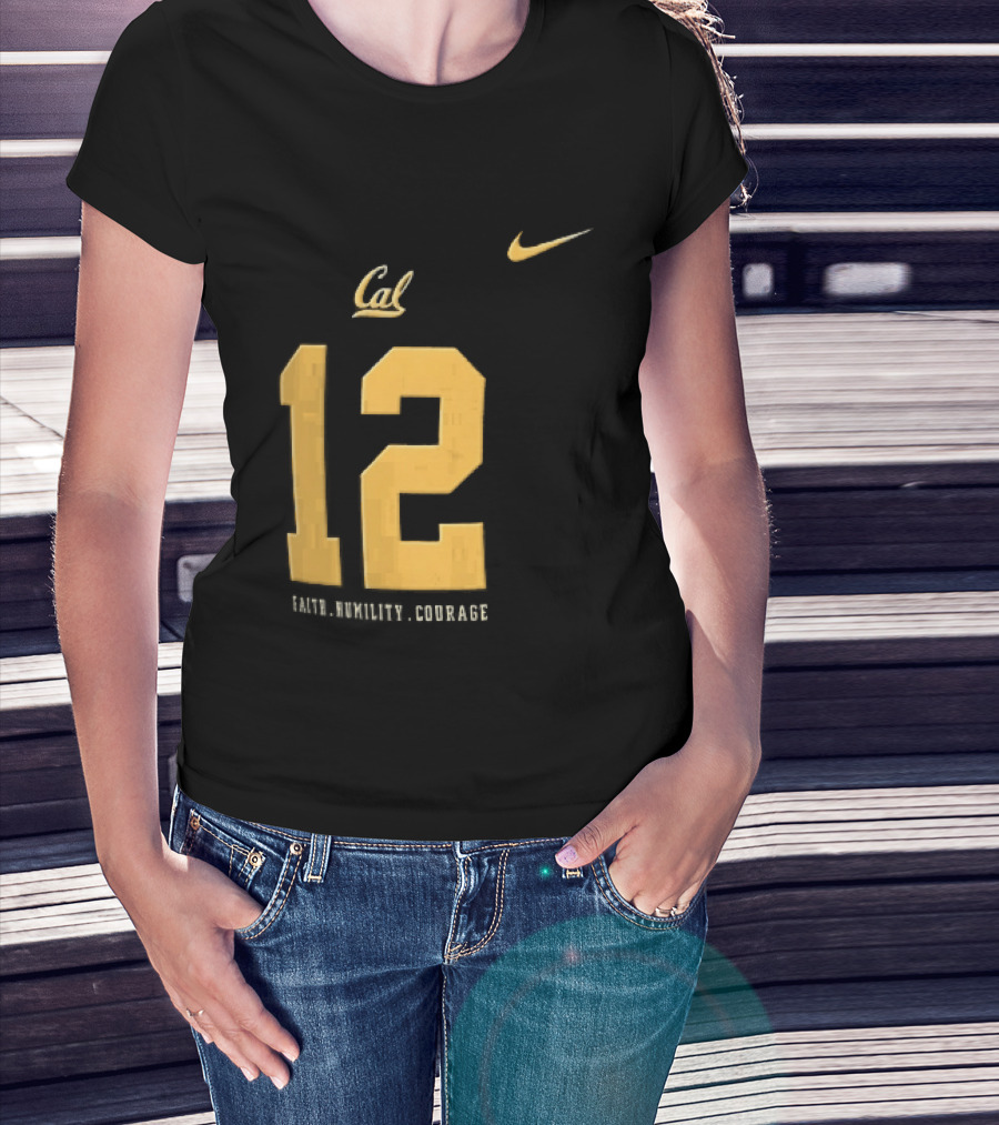 California Golden Bears Number 12 Nike Faith Humility Courage T-Shirt