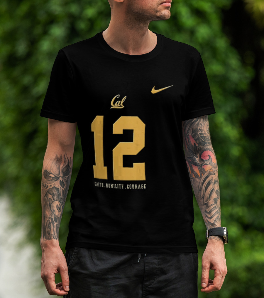 California Golden Bears Number 12 Nike Faith Humility Courage T-Shirt