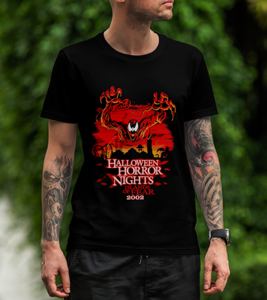 Carnage Halloween Horror Nights Islands Of Fear 2002 T-Shirt