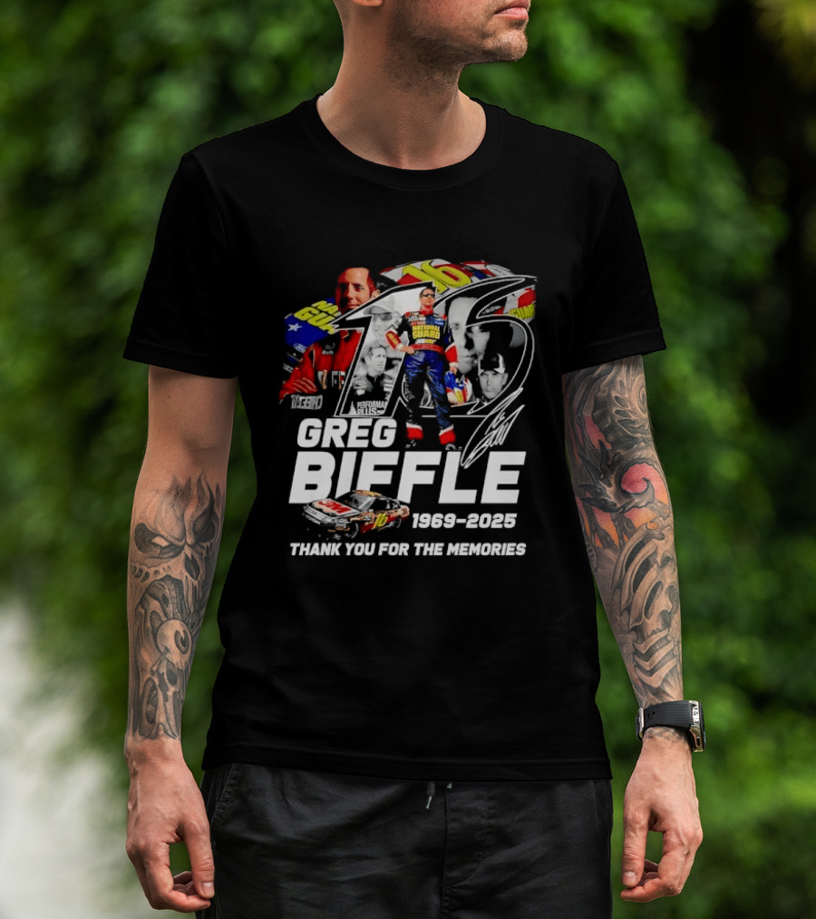 Greg Biffle 1969 2025 NASCAR Racing Career Thank You For The Memories T-Shirt