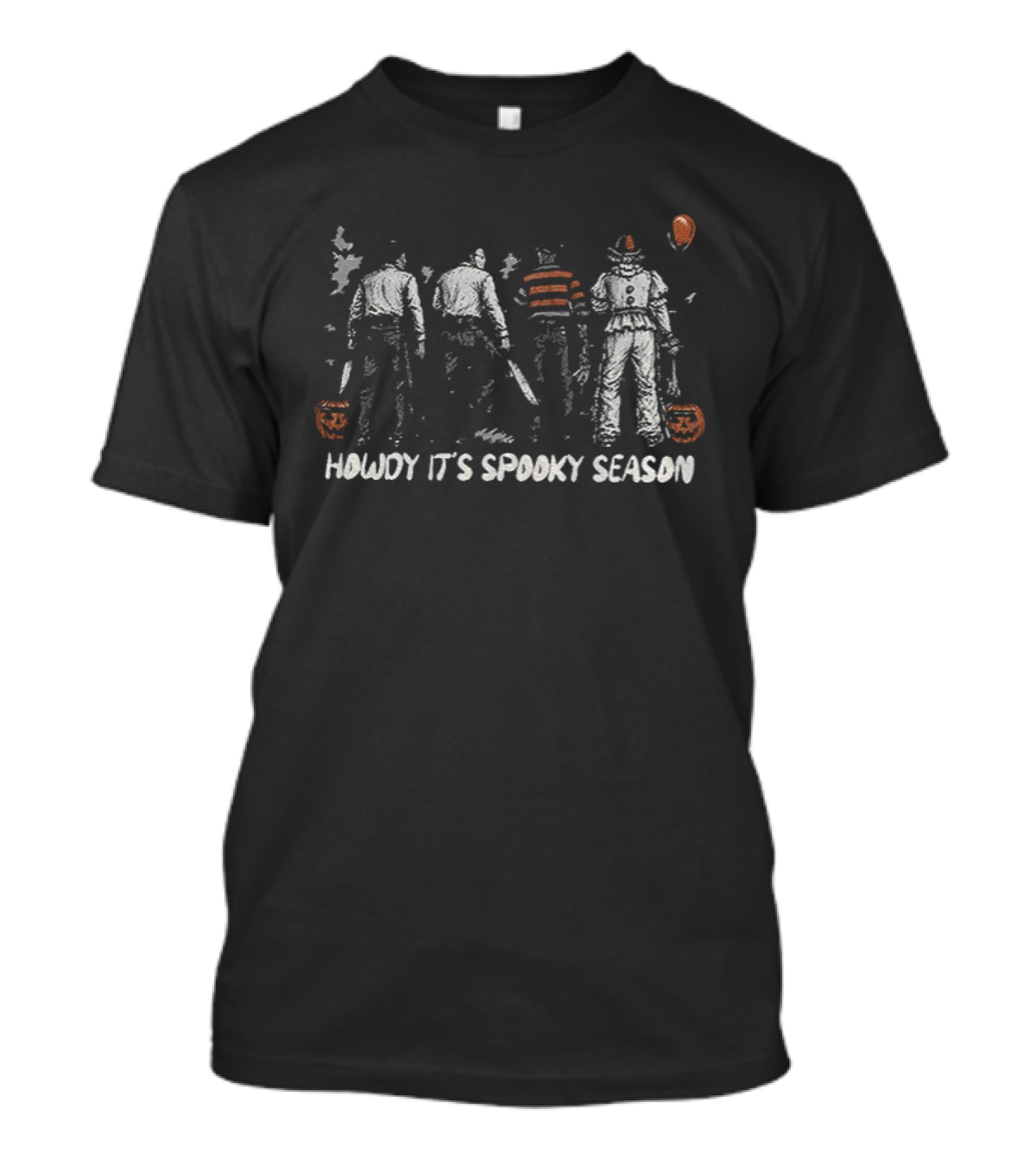 Howdy It's Spooky Season Jason Michael Freddy Pennywise T-Shirt
