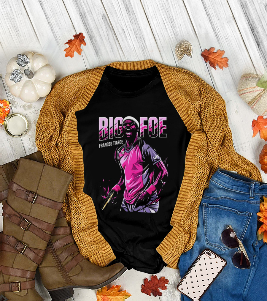 Frances Tiafoe Big Foe Tennis Scream Dynamic Pink Energy T-Shirt