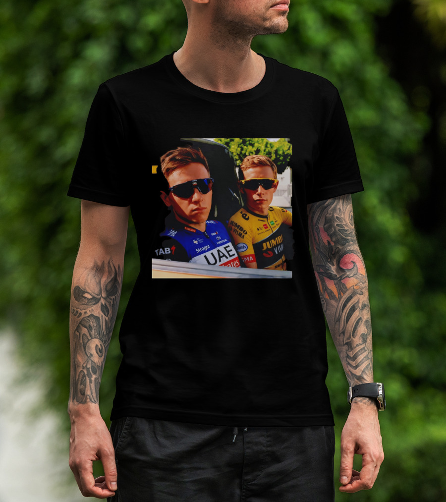 UAE Team Emirates And Jumbo Visma Cycling Rivals Tadej Pogačar Jonas Vingegaard T-Shirt