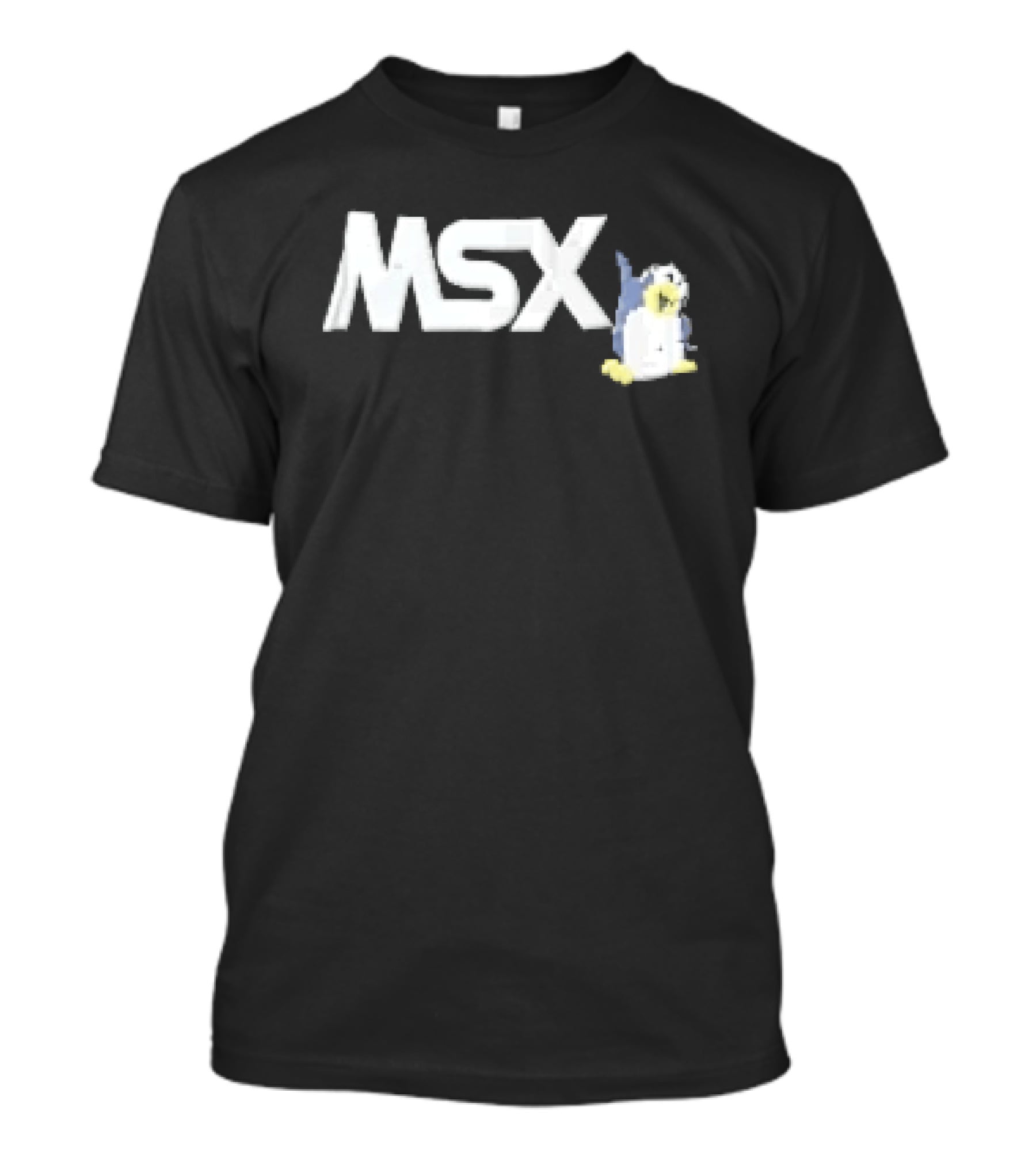 MSX Classic Pixel Penguin Video Game T-Shirt