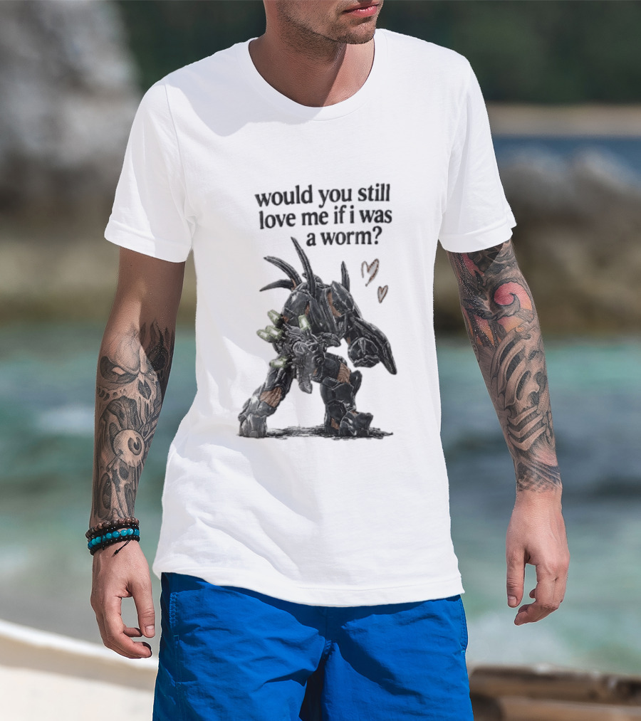 Halo Would You Still Love Me If I Was A Worm Hunter Heavy Armor Hearts T-Shirt