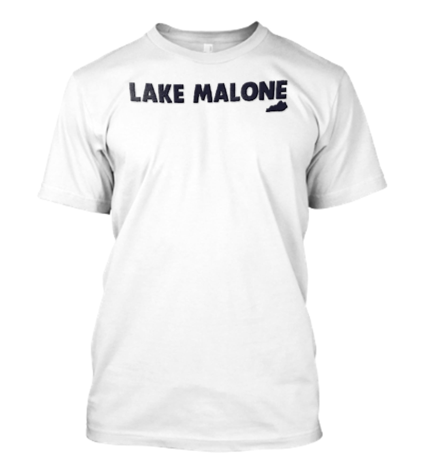 Lake Malone Kentucky State Map Dark Blue T-Shirt