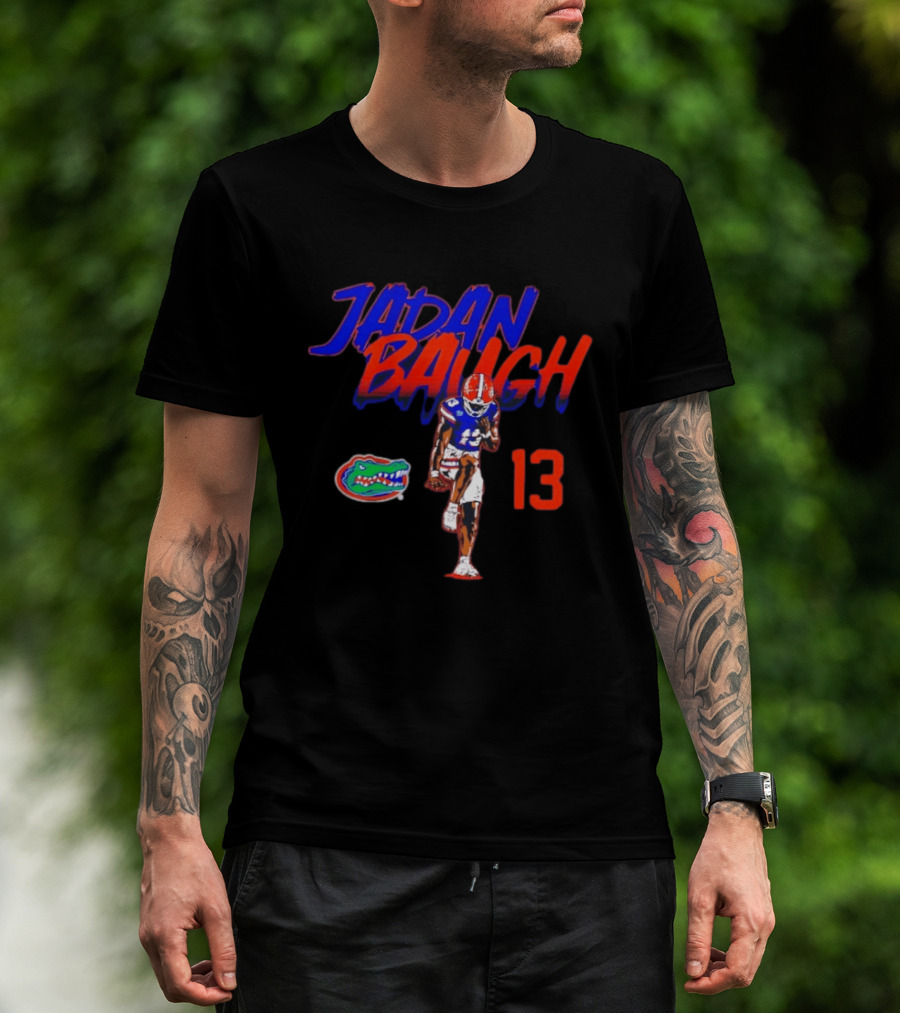 Florida Gators Jadan Baugh 13 Player Pose With Team T-Shirt