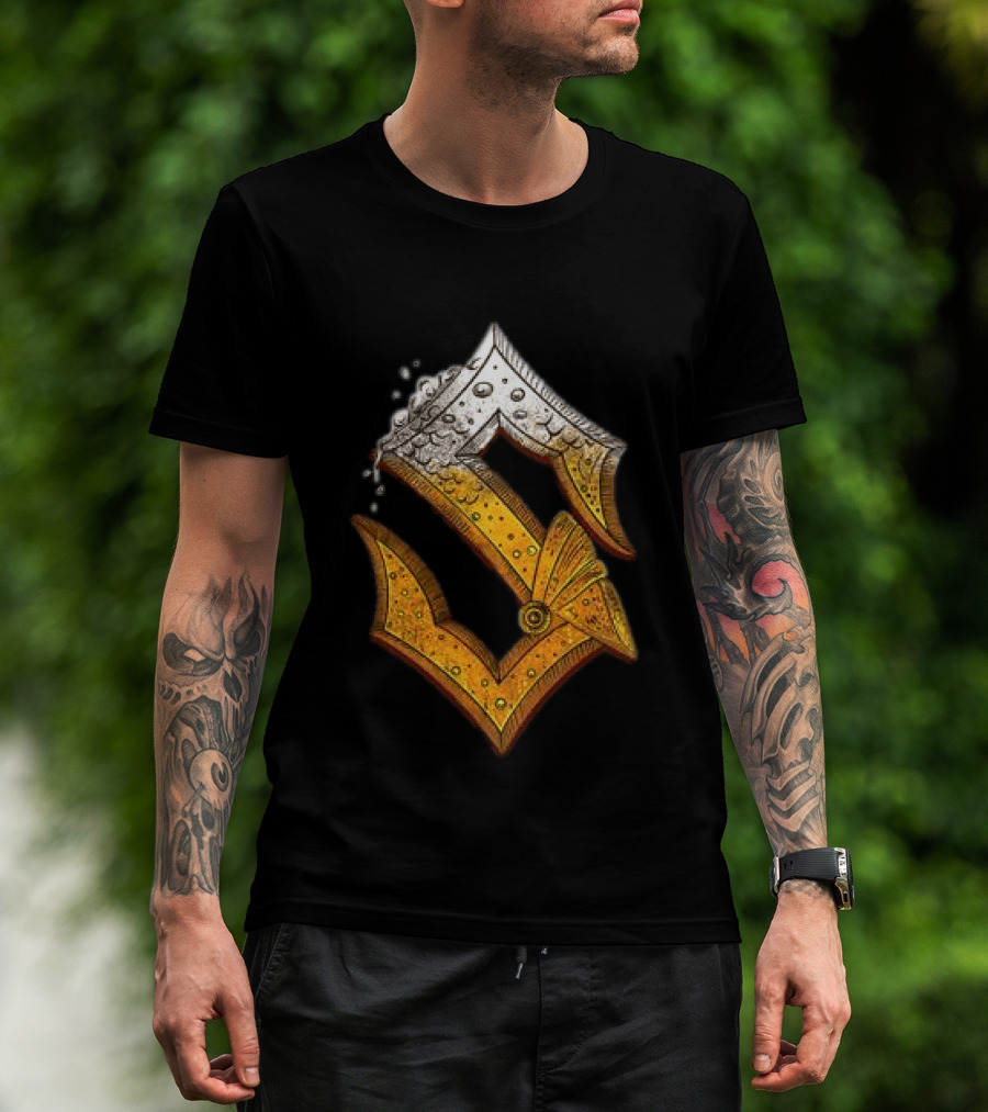 Sabaton Store Noch Ein Bier 2026 Letter S Beer Foam T-Shirt