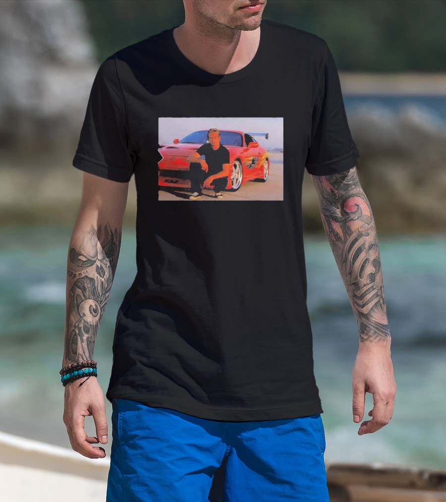 Dad Birthday Paul Walker Nissan Skyline R34 Father's Day Racing Fan T-Shirt