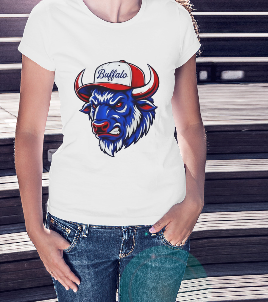 Buffalo Bison Bull Hat Sports T-Shirt