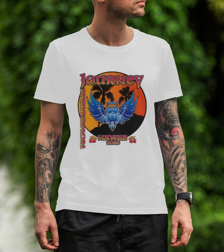 Journey Hawaii 2020 Event Vintage Style Palm Tree And Scarab T-Shirt