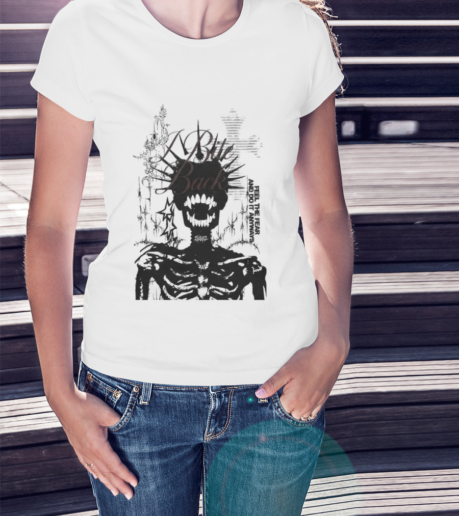 Swixxz Bite Back Jumbo Skeleton Cross T-Shirt