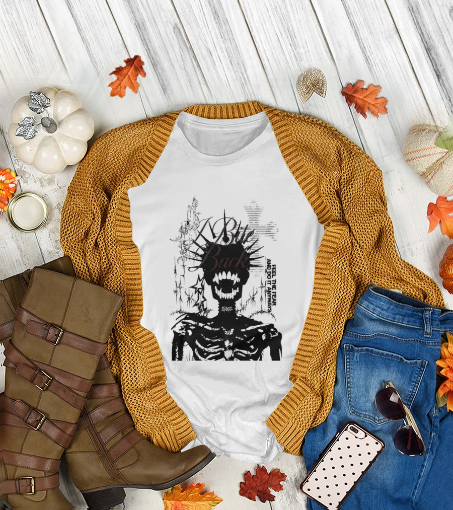Swixxz Bite Back Jumbo Skeleton Cross T-Shirt
