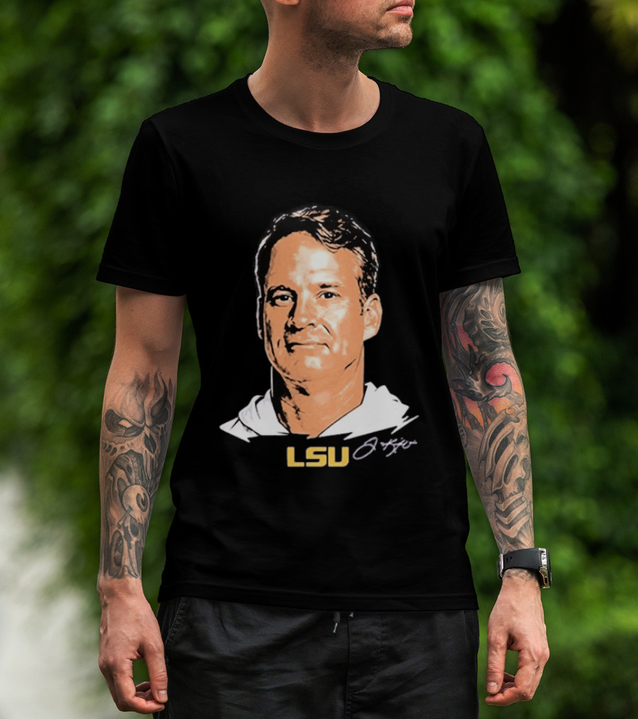 Lane Kiffin LSU Tigers Signature Big Head T-Shirt
