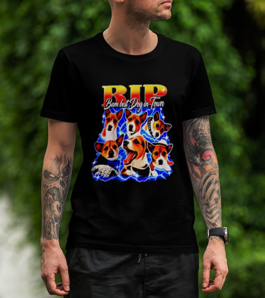 RIP Bam Best Dog In Town Jack Russells Lightning T-Shirt