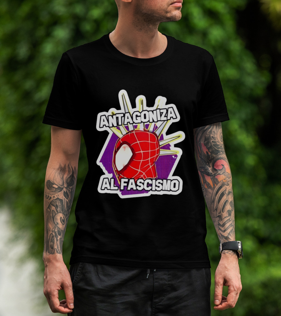 Antagoniza Al Fascismo Spider Man Anti Fascist T-Shirt