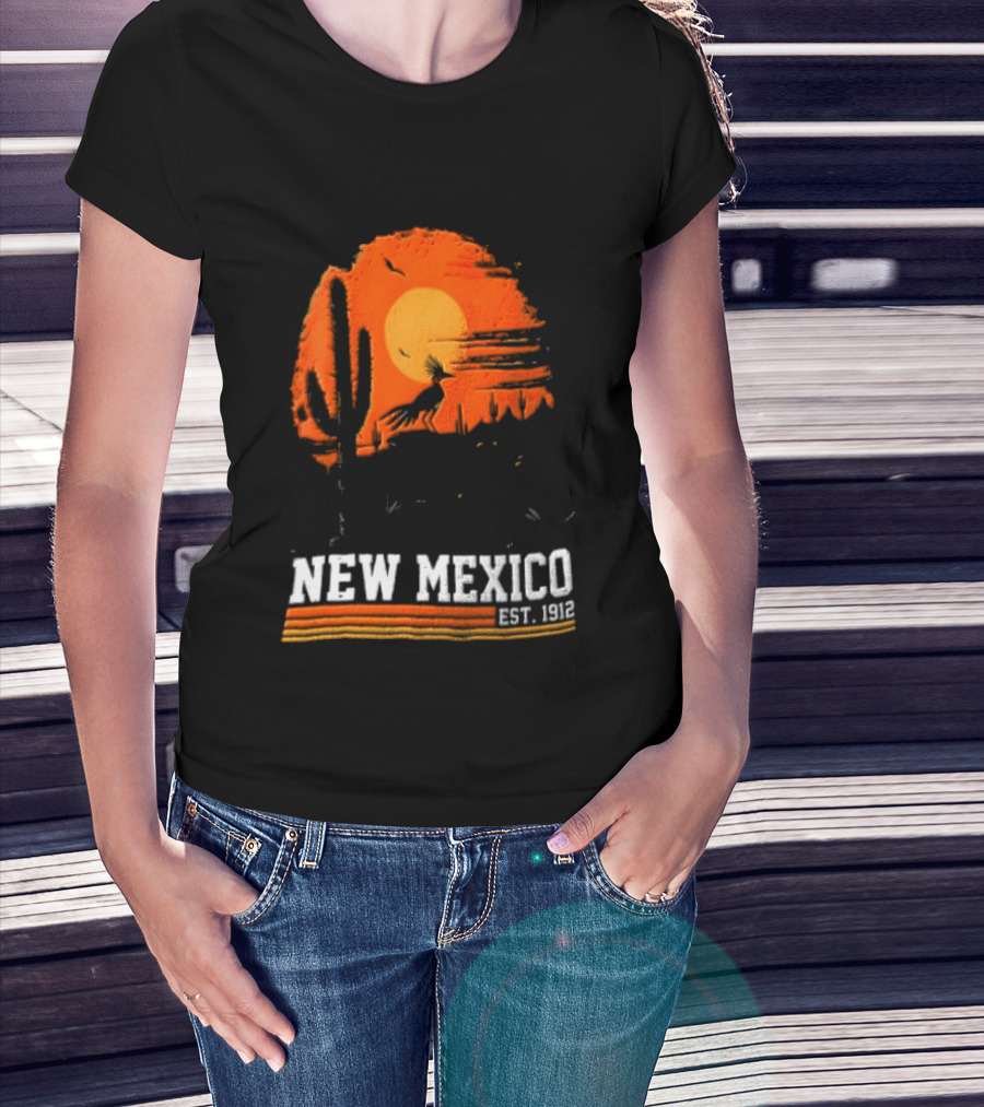 New Mexico Cactus Desert Vibes Est. 1912 Sun T-Shirt