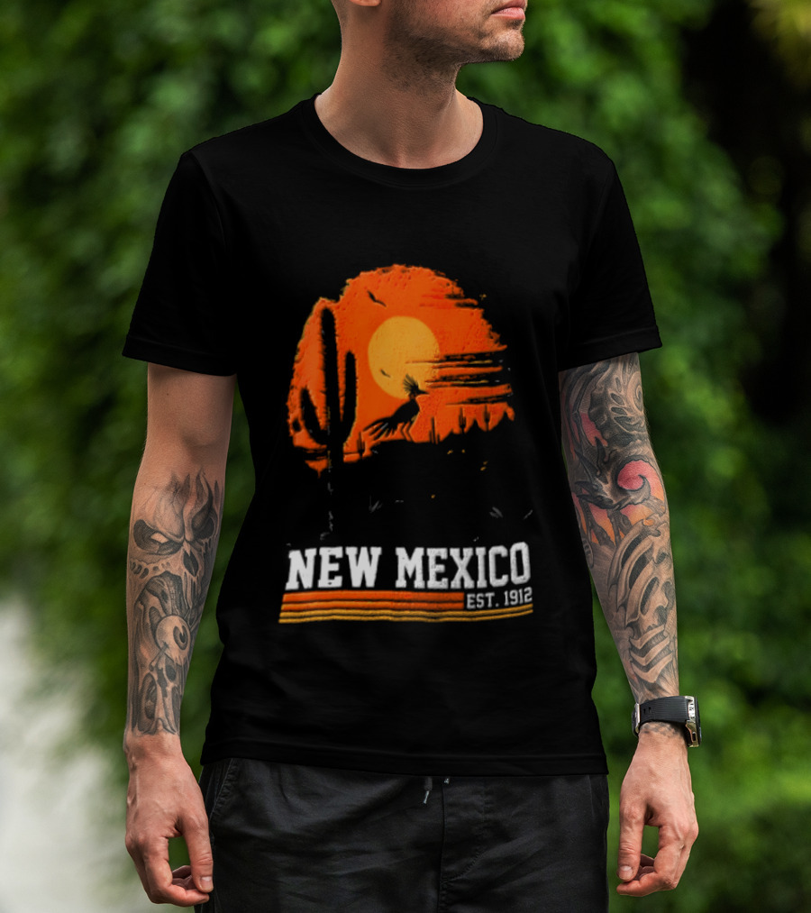 New Mexico Cactus Desert Vibes Est. 1912 Sun T-Shirt