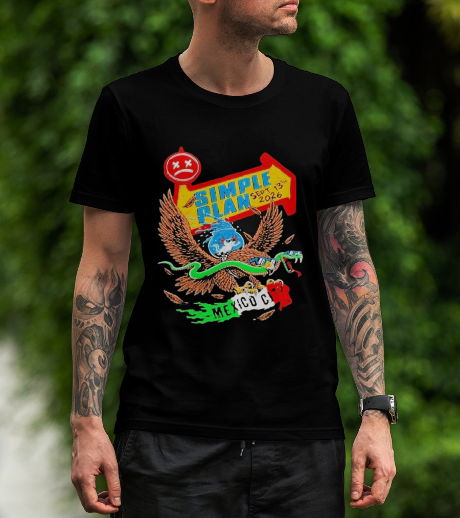 Simple Plan Vans Warped Tour Sep 13 2026 Mexico City Event T-Shirt
