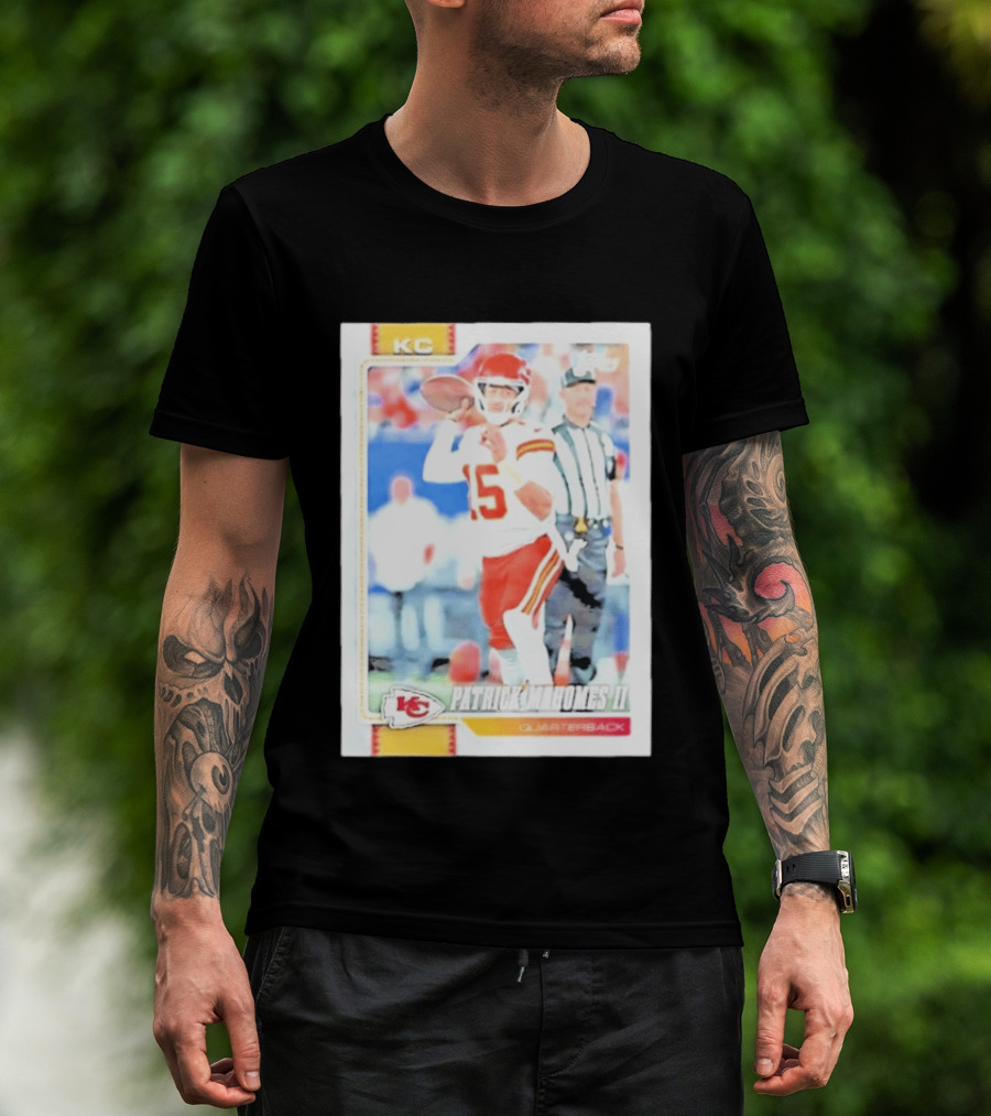 Kansas City Chiefs Patrick Mahomes II 2026 Topps Football Quarterback Trading Card T-Shirt