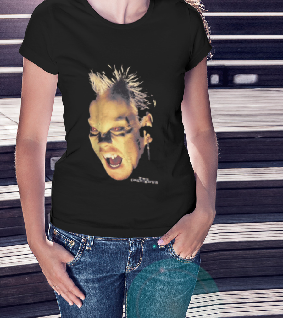The Lost Boys David Vampire Face Silver Bullet Earring T-Shirt