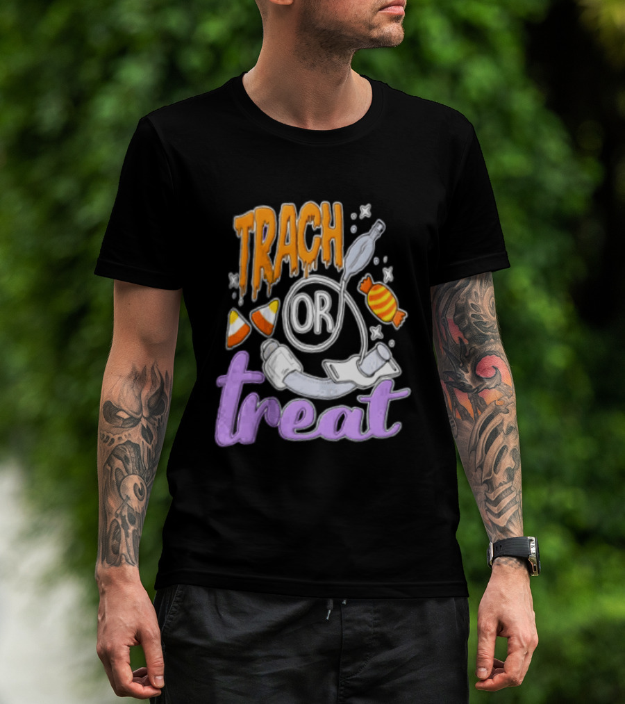 Trach Or Treat Halloween Tracheostomy Medical Candy T-Shirt