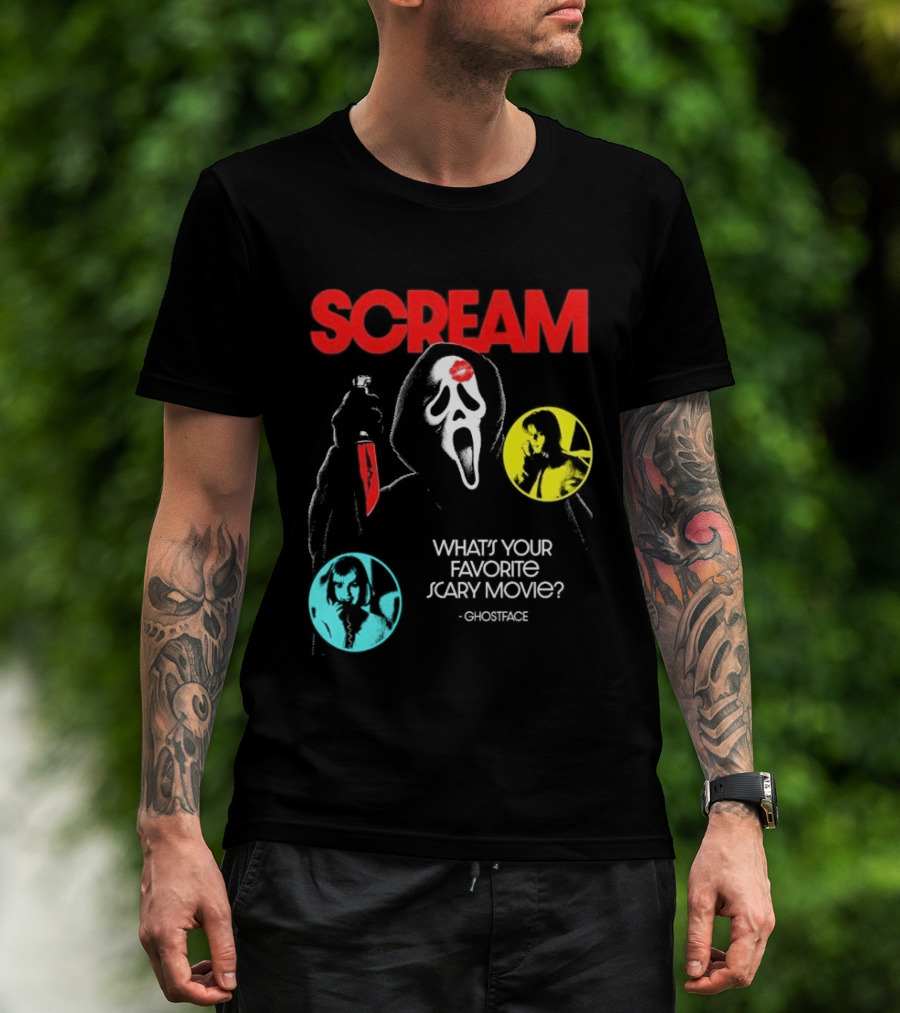 Scream Ghostface What's Your Favorite Scary Movie? T-Shirt
