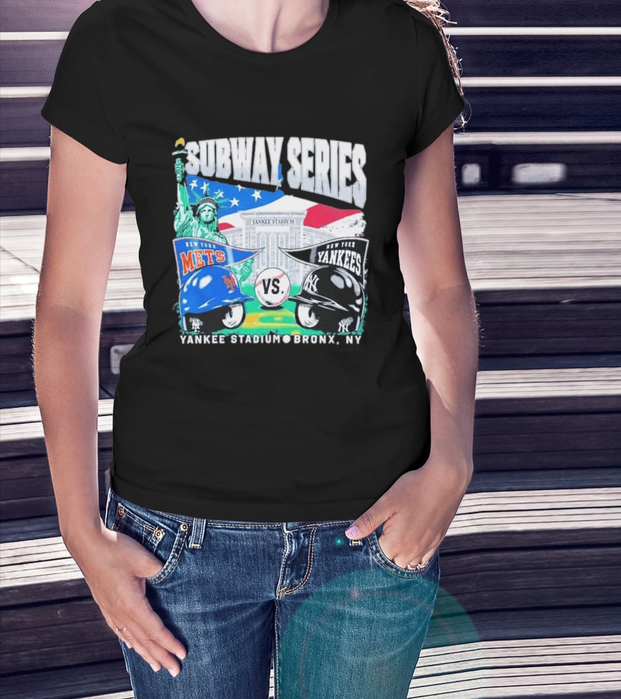 Yankee Stadium Bronx NY New York Mets Yankees Subway Series 2026 T-Shirt