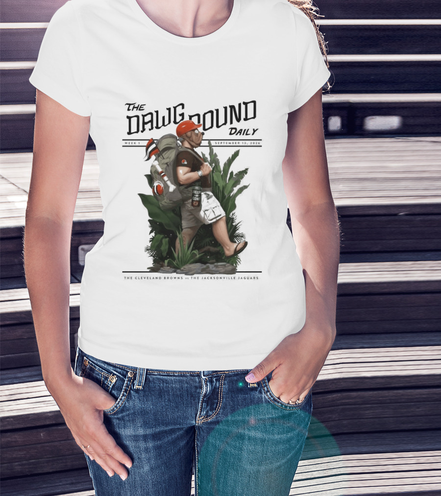 The Dawg Pound Daily September 13 2026 Cleveland Browns Vs Jacksonville Jaguars Week 1 T-Shirt