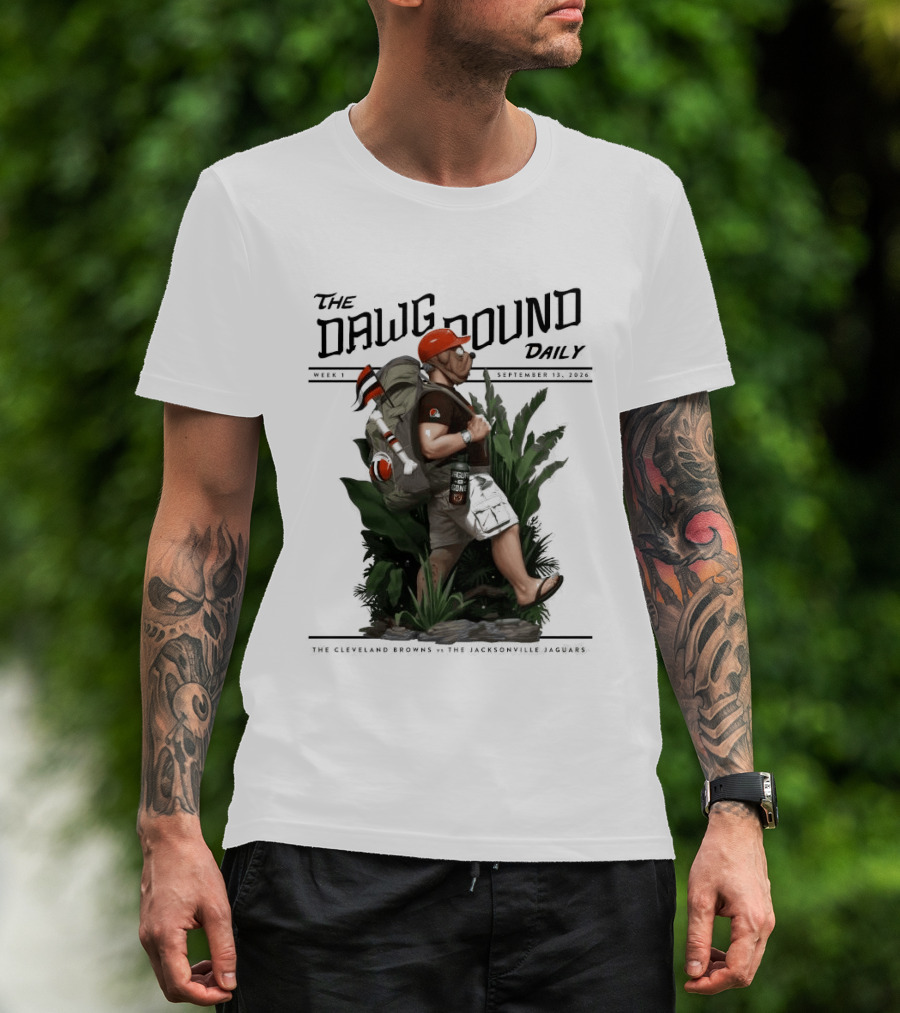 The Dawg Pound Daily September 13 2026 Cleveland Browns Vs Jacksonville Jaguars Week 1 T-Shirt