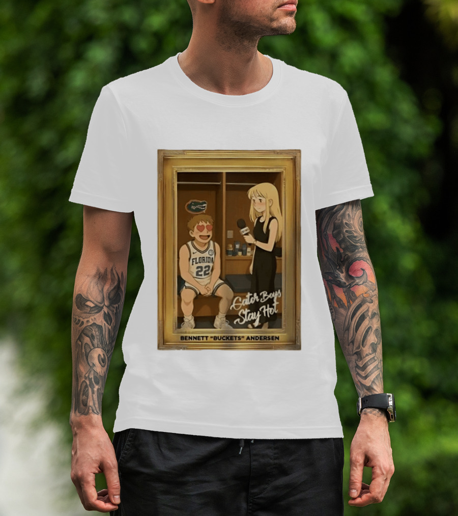 Florida Basketball Gator Boys Stay Hot Bennett Buckets Andersen Interview T-Shirt