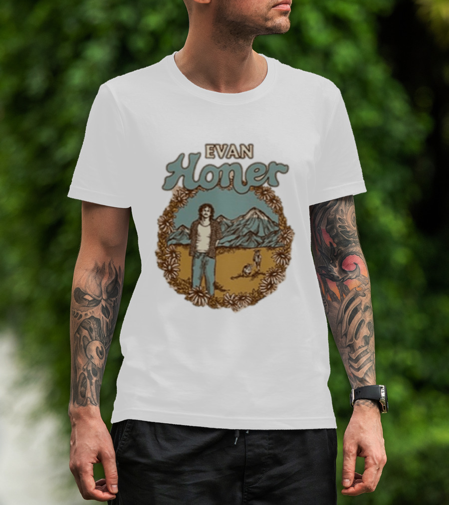 Evan Honer It's An Even Longer Road Tour 2026 Mountain Scene T-Shirt