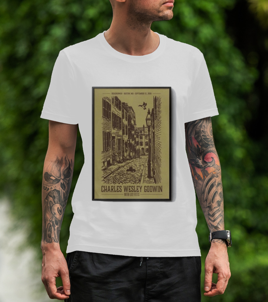 Roadrunner Boston MA September 12 2026 Charles Wesley Godwin With Lily Fitts T-Shirt