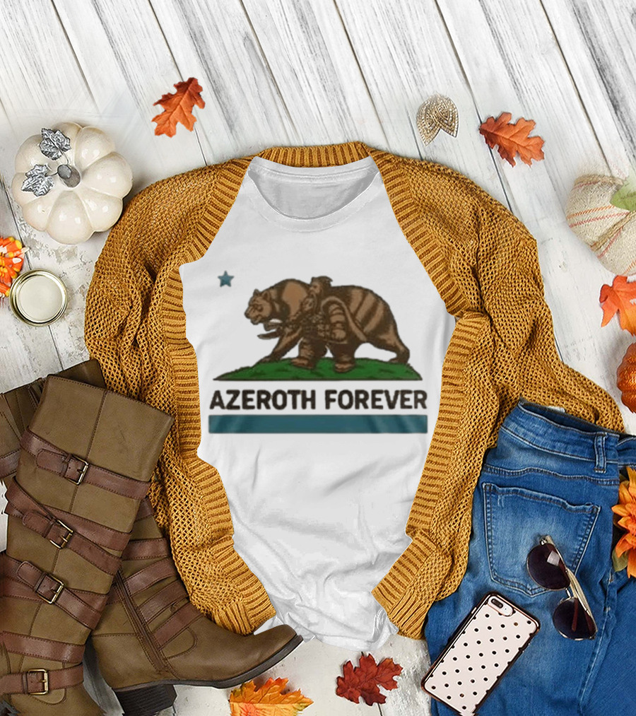 World Of Warcraft Azeroth Forever 2026 Special New California Republic Bear Warrior T-Shirt