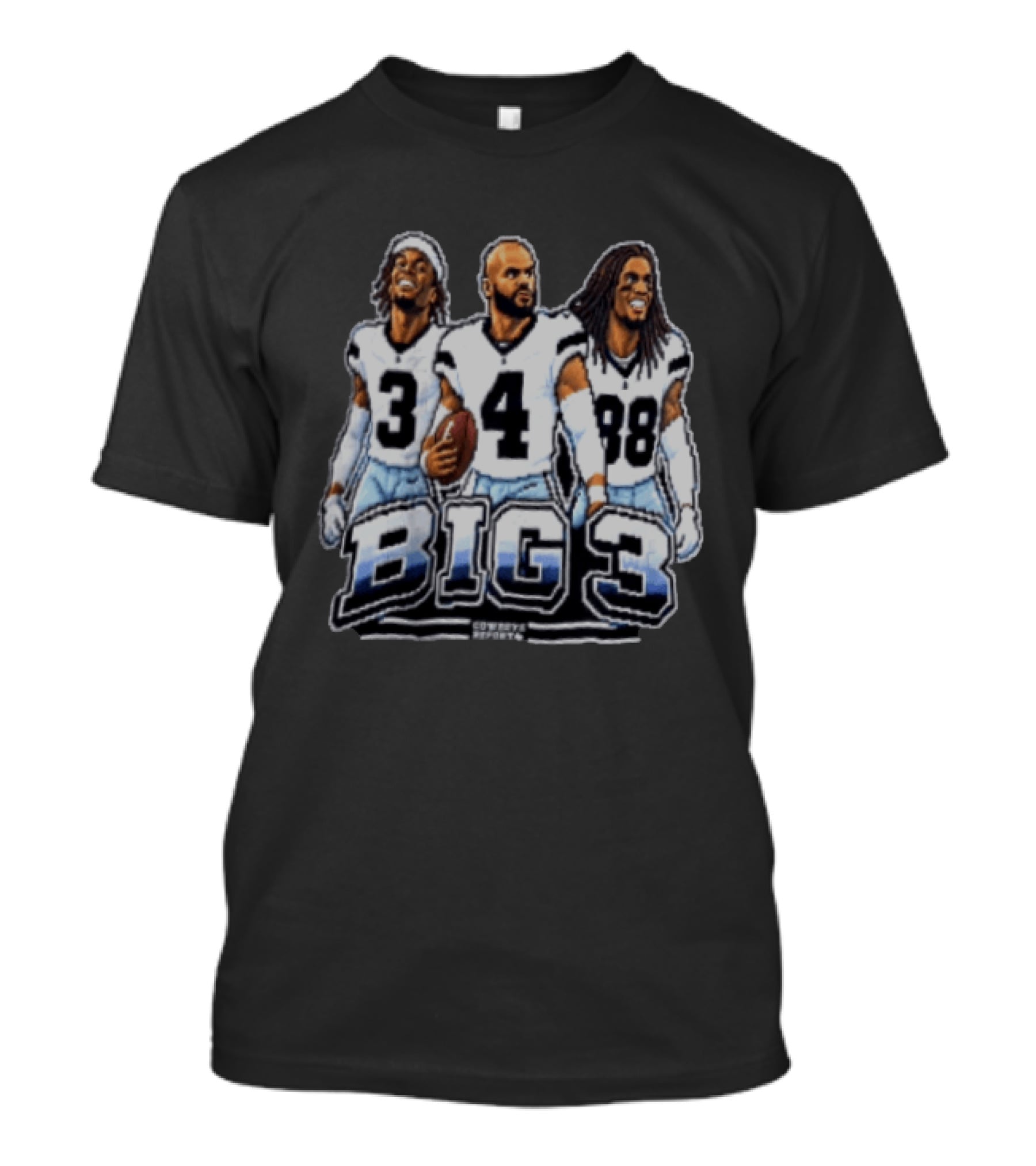 Dallas Cowboys Big 3 3 4 88 Cowboys Report T-Shirt