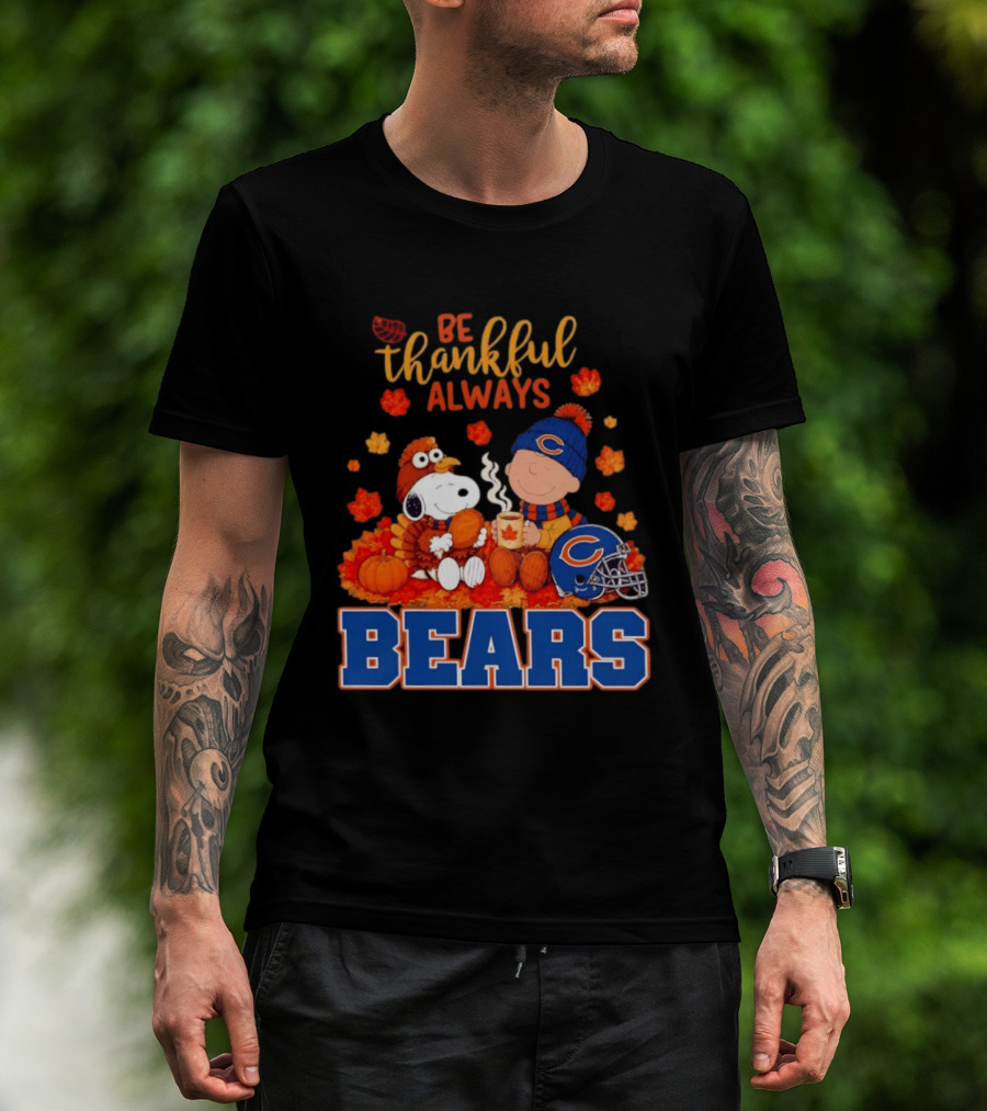 Be Thankful Always Snoopy And Charlie Brown Bears T-Shirt