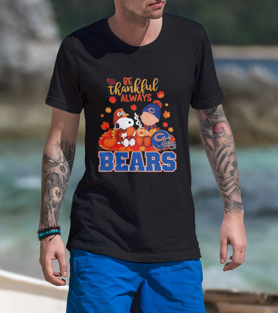 Be Thankful Always Snoopy And Charlie Brown Bears T-Shirt