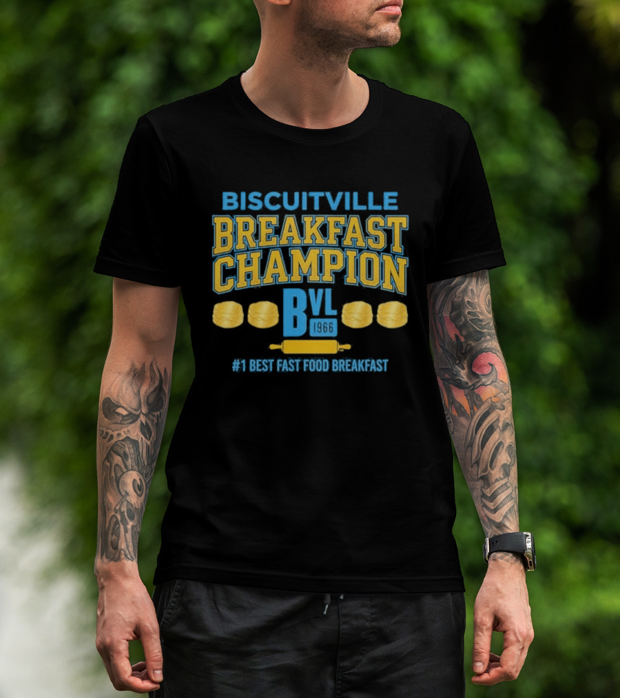 Biscuitville Breakfast Champion Best Fast Food Breakfast T-Shirt