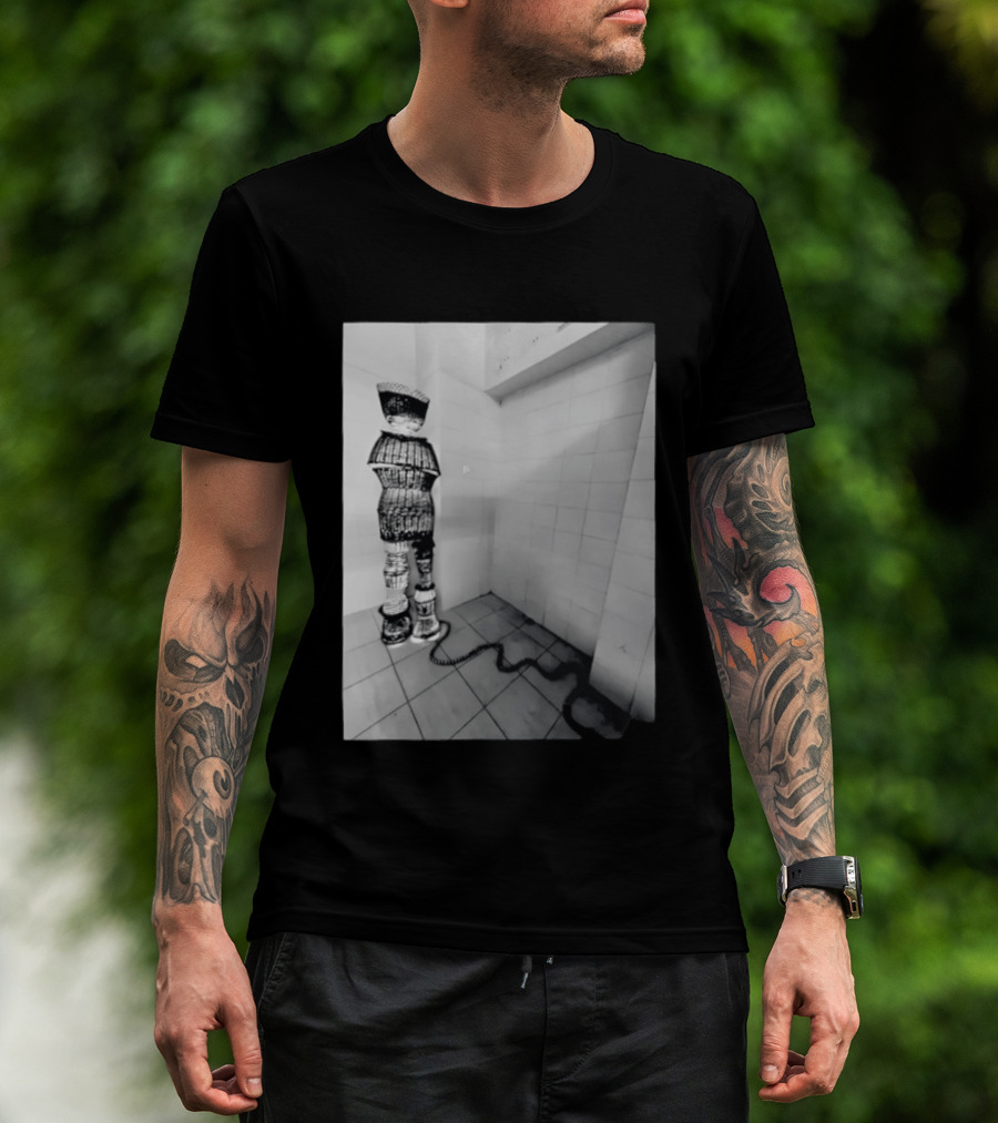 Calgary AeroMexico Airlines Winter Wonderland Robotic Figure In Monochrome Tile Room T-Shirt