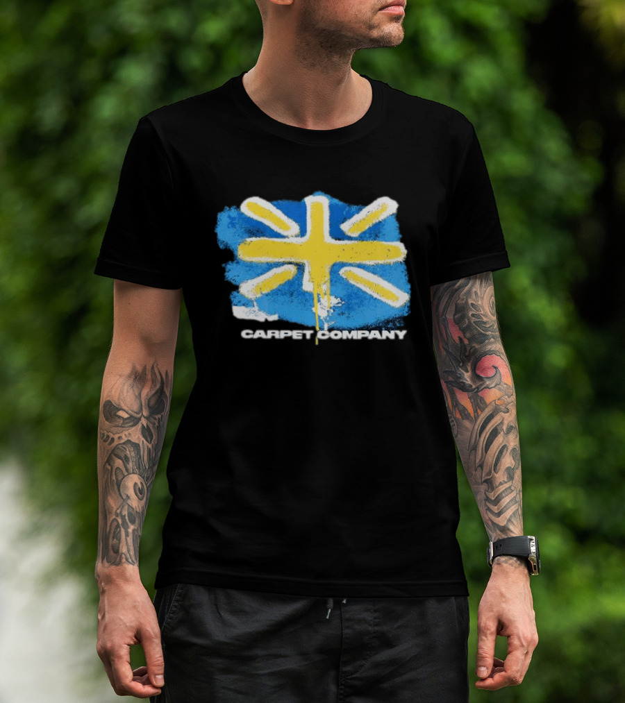 Carpet Company Union Jack Blue Yellow Cross T-Shirt
