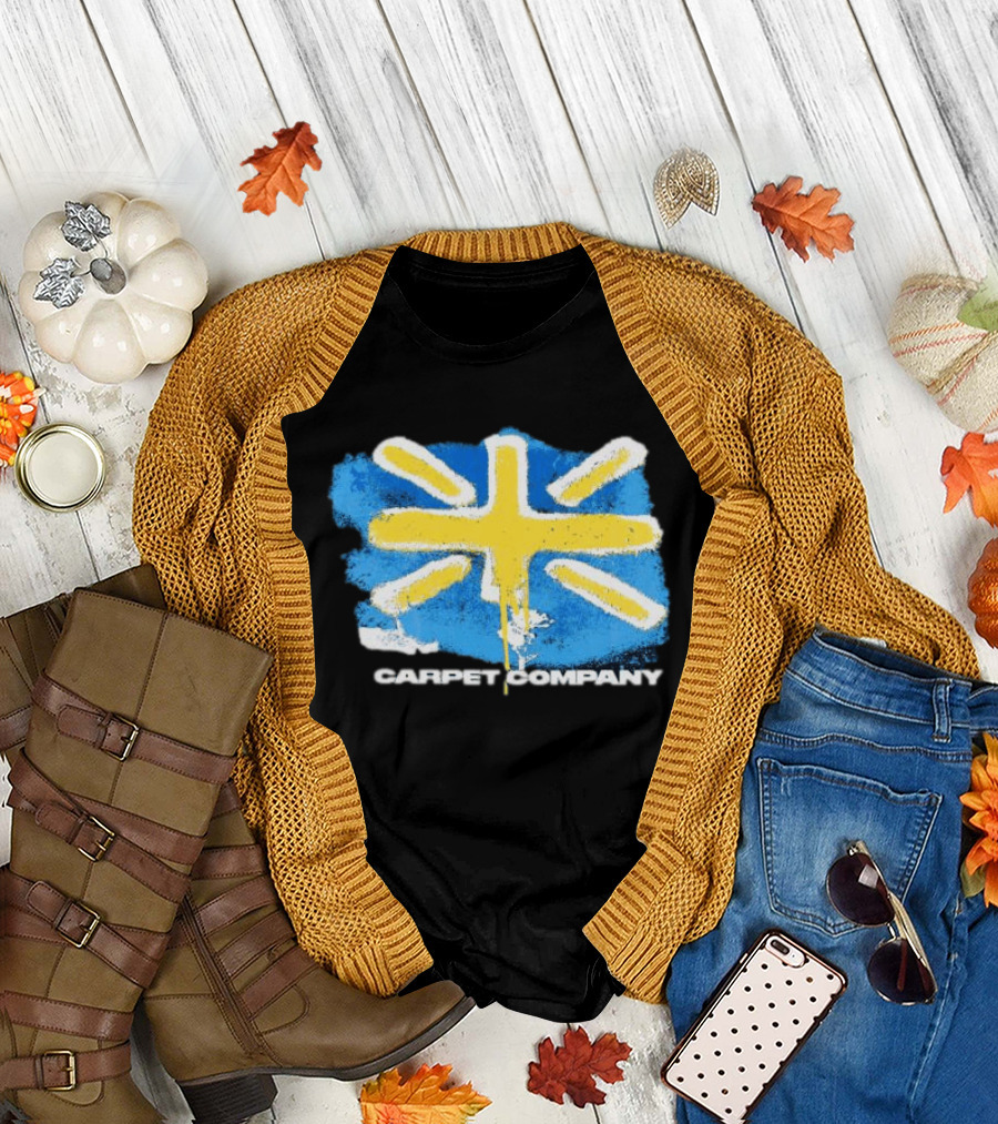Carpet Company Union Jack Blue Yellow Cross T-Shirt
