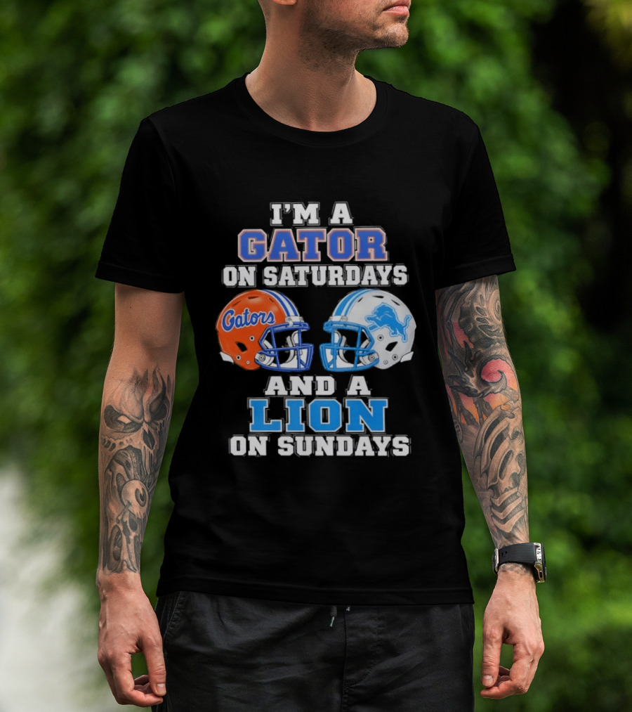 Gator Saturdays Lion Sundays Sports Fan Gear T-Shirt