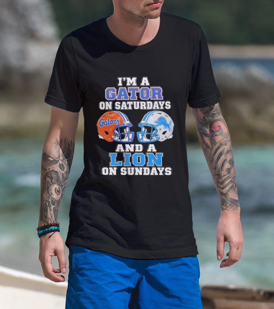Gator Saturdays Lion Sundays Sports Fan Gear T-Shirt