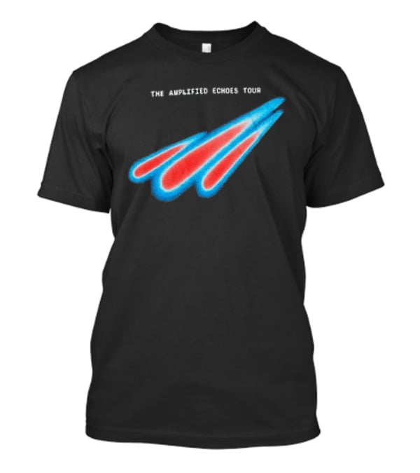 Manchester Orchestra The Amplified Echoes Tour Vibrant Blue Red Streaks T-Shirt