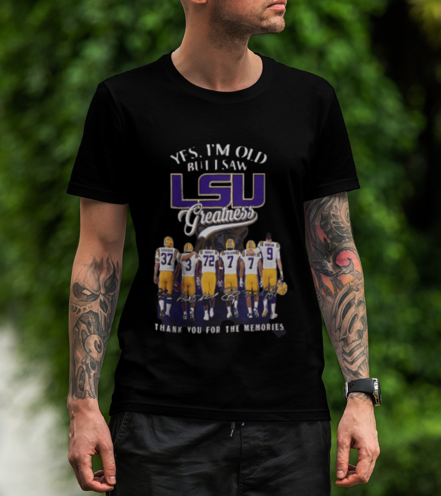 LSU Greatness Thank You For The Memories Football Legends Reunion T-Shirt